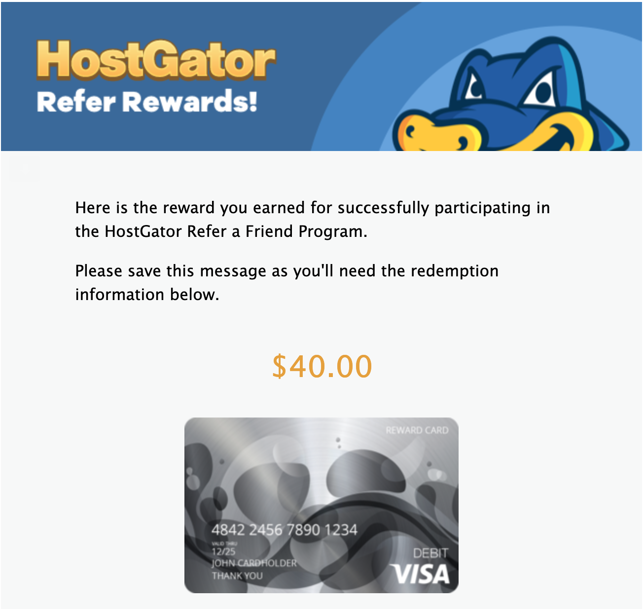 Earning a prepaid card via referral program